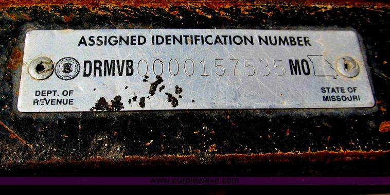 image for item E2039 1994 shop built 16' equipment trailer