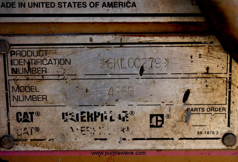 image for item G4613 1994 Caterpillar 426B backhoe