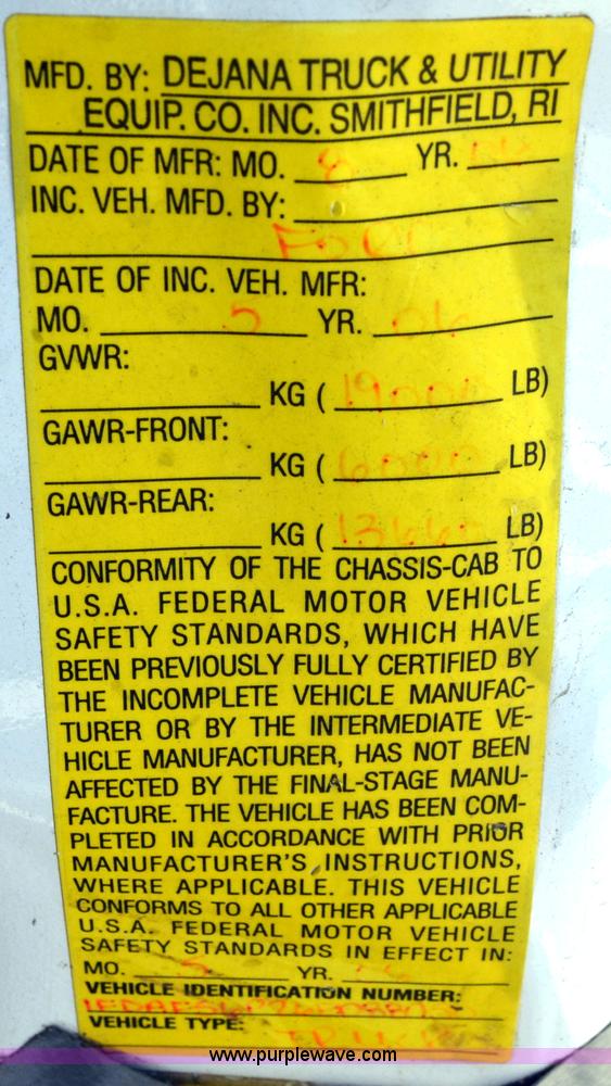 image for item A4947 2006 Ford F550 XL Super Duty service truck