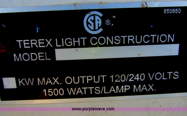 image for item B2837 2007 Terex Amida portable light tower