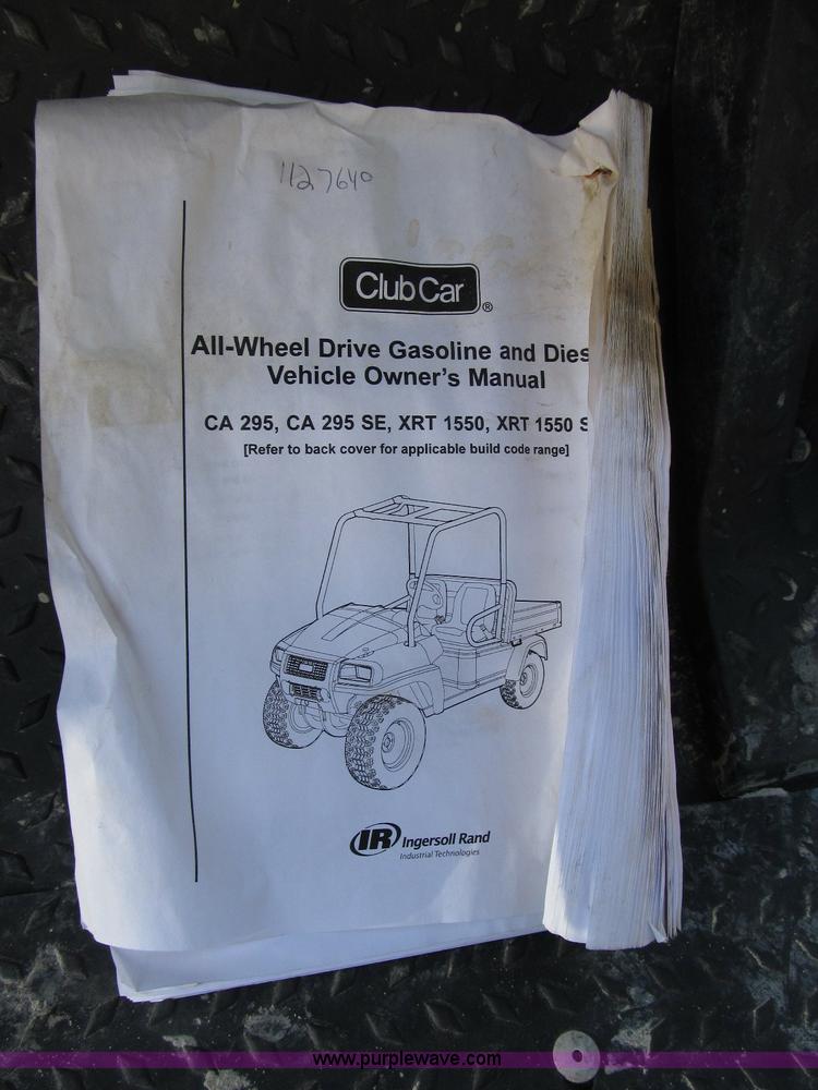 image for item B2848 2009 Ingersoll Rand XRT1550 SE club car utility vehicle