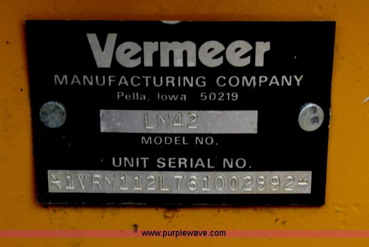 image for item B6978 2006 Vermeer LM42 trencher cable plow