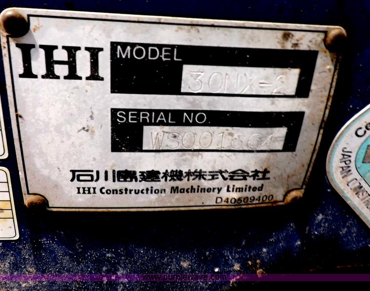 image for item B7484 2007 IHI 30NX-2 mini excavator
