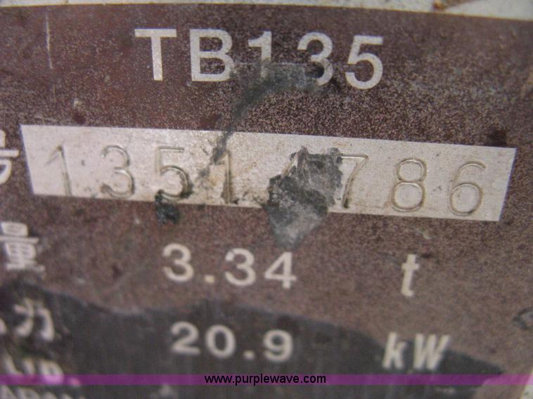 image for item B8067 2004 Takeuchi TB135 compact excavator