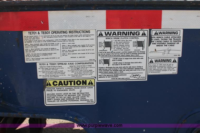 image for item C2783 2007 Trail-Eze TE701 48' heavy duty slide axle trailer