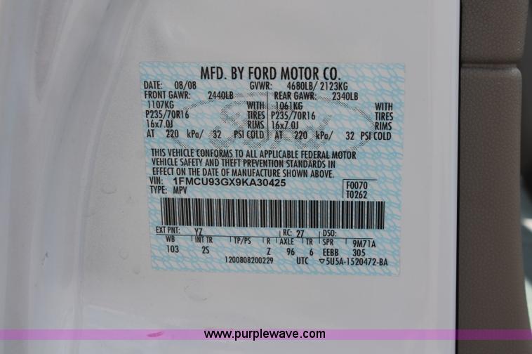 image for item C2785 2009 Ford Escape XLT SUV