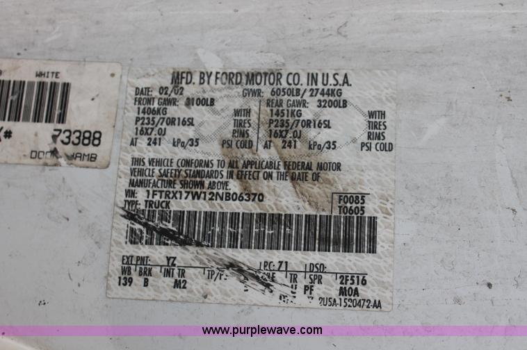 image for item C2794 2002 Ford F150 XLT SuperCab pickup truck