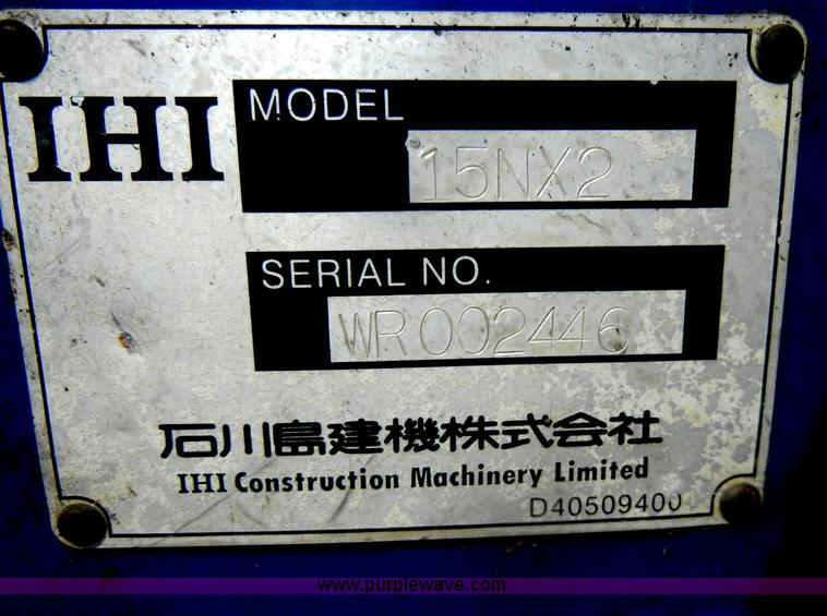 image for item D4631 2007 IHI 15NX2 mini excavator