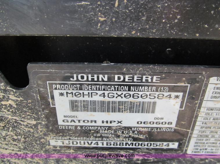 image for item E2091 2008 John Deere Gator HPX utility vehicle