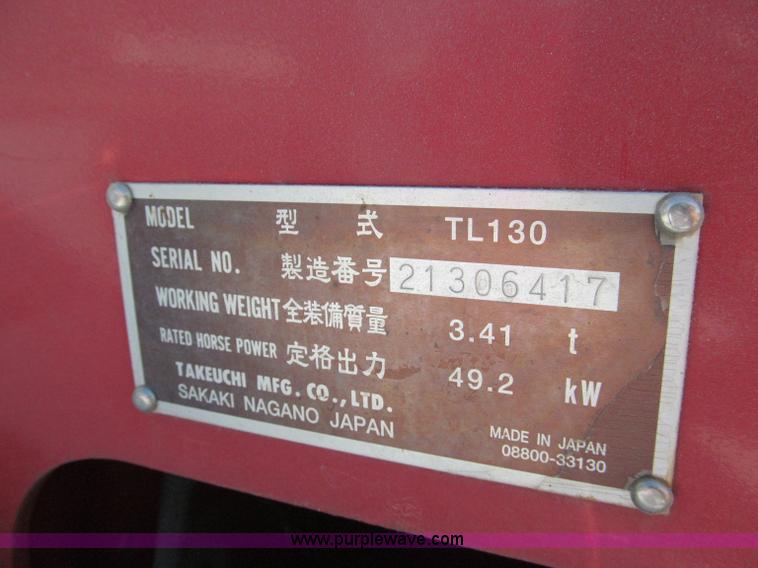 image for item E2130 2006 Takeuchi TL130C track skid steer