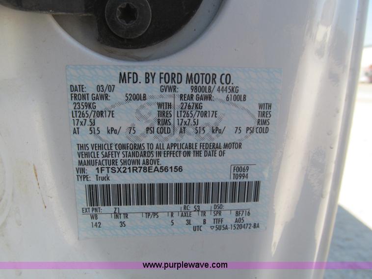 image for item F4544 2008 Ford F250 XLT Super Duty SuperCab pickup truck