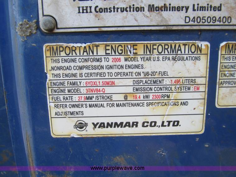 image for item F4572 2006 IHI 35NX2 mini excavator