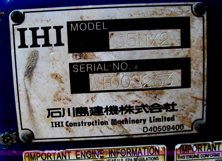 image for item F4572 2006 IHI 35NX2 mini excavator