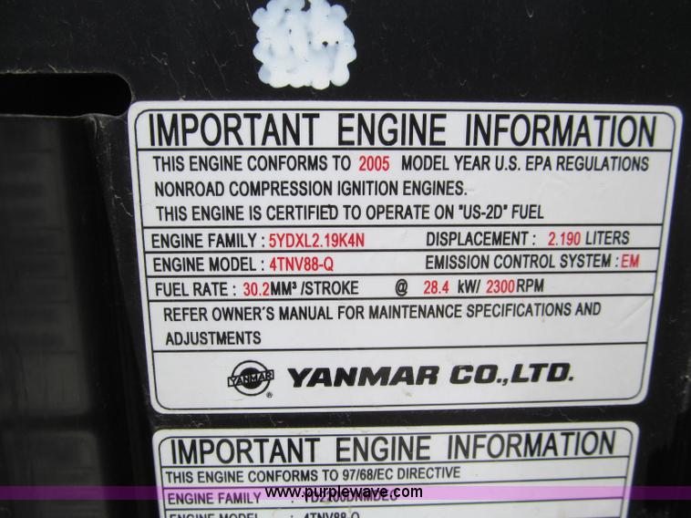 image for item F4573 2005 Takeuchi TB145R compact excavator