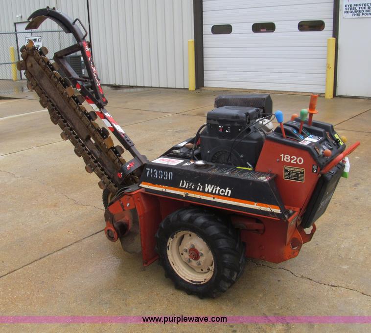 image for item F4575 2007 Ditch Witch 1820H walk behind trencher