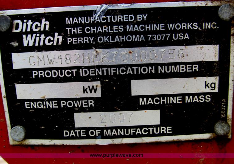 image for item F4575 2007 Ditch Witch 1820H walk behind trencher