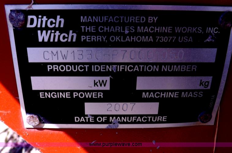 image for item F6014 2007 Ditch Witch 1330H walk behind trencher