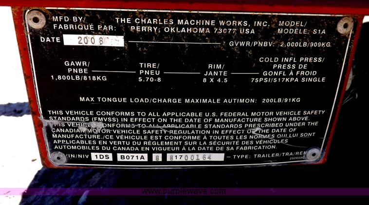 image for item F6014 2007 Ditch Witch 1330H walk behind trencher