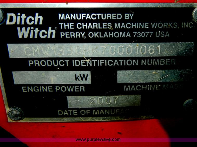 image for item U9258 2007 Ditch Witch 1330H walk behind trencher