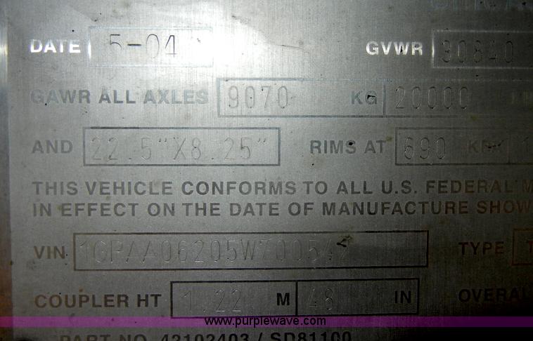 image for item D4147 2005 Great Dane 53' reefer trailer