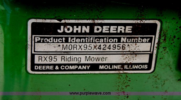 image for item C2803 John Deere RX95 lawn mower