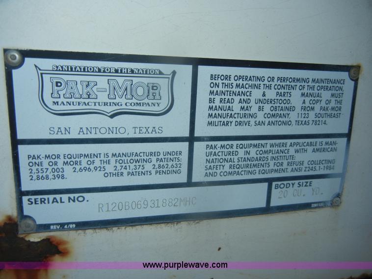 image for item D4614 Pak-Mor trash bed