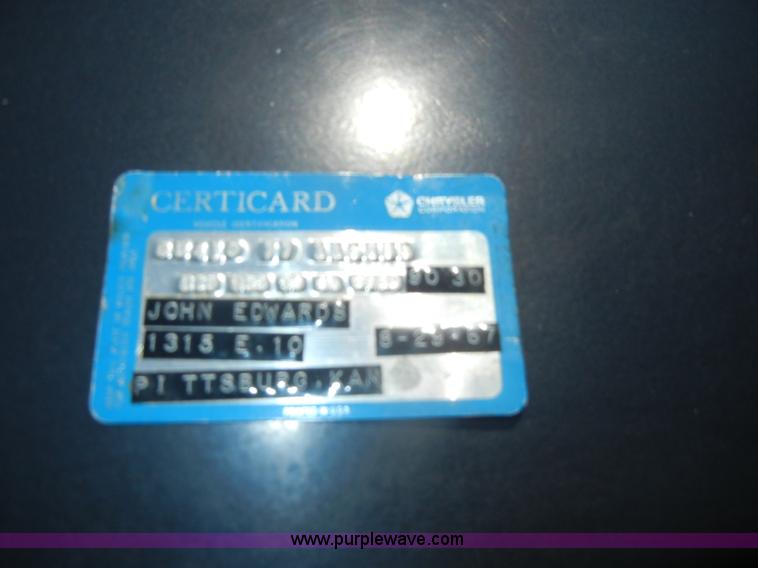 image for item D5628 1967 Plymouth Belvedere II