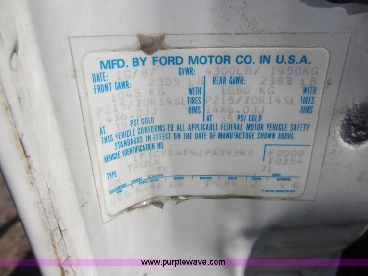 image for item D5636 1988 Ford Ranger XLT SuperCab pickup truck