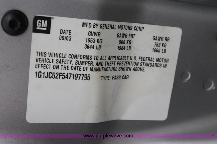 image for item E2078 2004 Chevrolet Cavalier