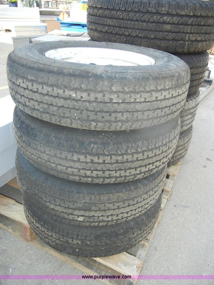 (4) Trail Express tires with rims in Topeka, KS Item N9595 sold