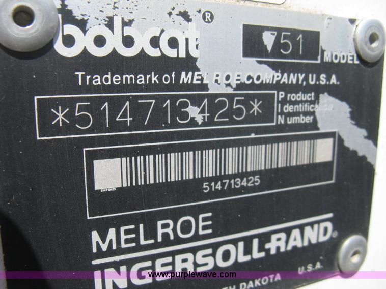 image for item B8069 1996 Bobcat 751 skid steer