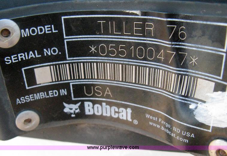 image for item B8075 Bobcat 76 quick attach tiller