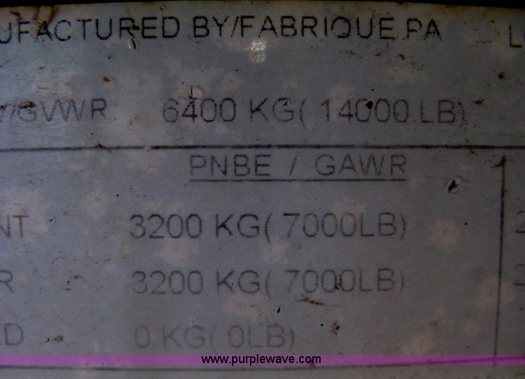 image for item B8079 2007 Load-Max tandem axle equipment trailer