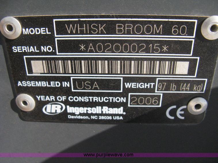 image for item B8084 2006 Ingersoll Rand Whisk Broom 60 club car attachment