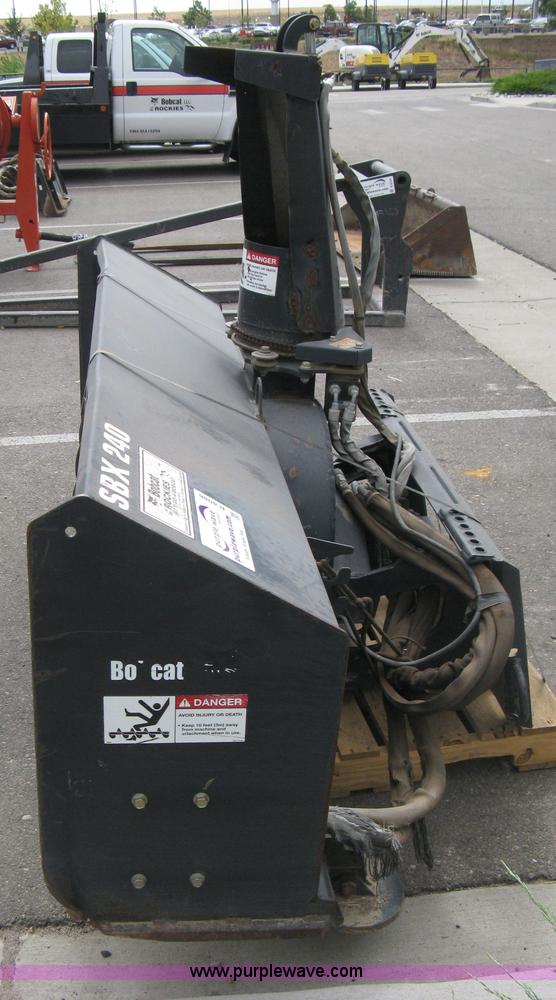 image for item B8086 2005 Bobcat SBX240 skid steer snow blower