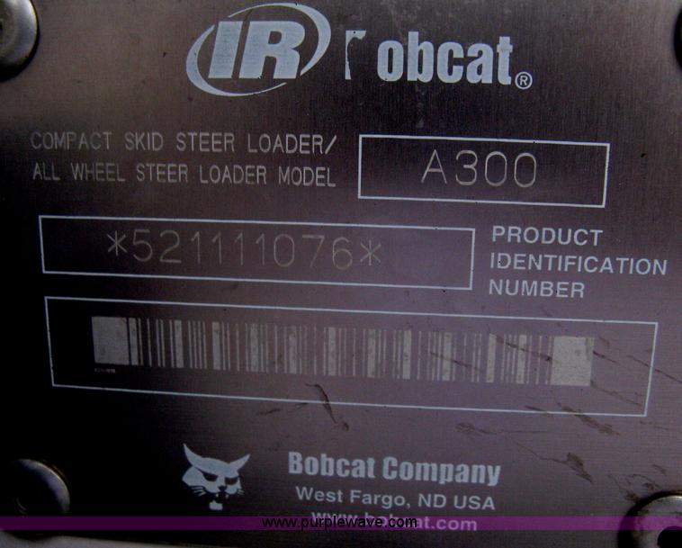 image for item B8093 2002 Bobcat A300 Turbo skid steer