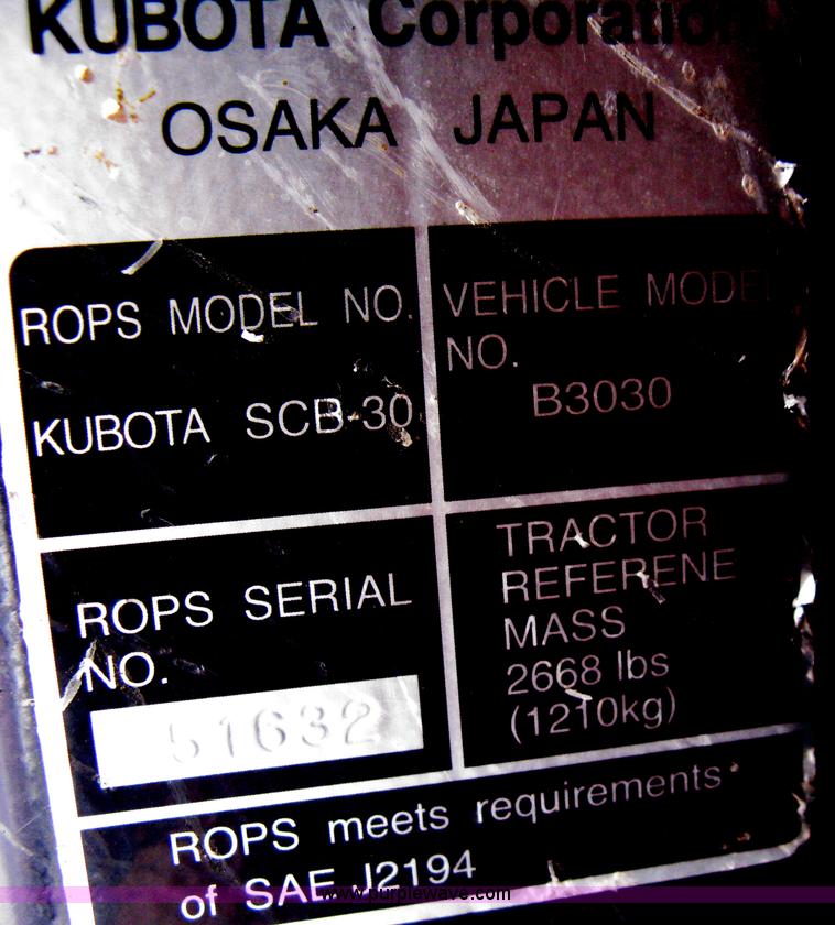 image for item B8095 2008 Kubota B3030 MFWD tractor