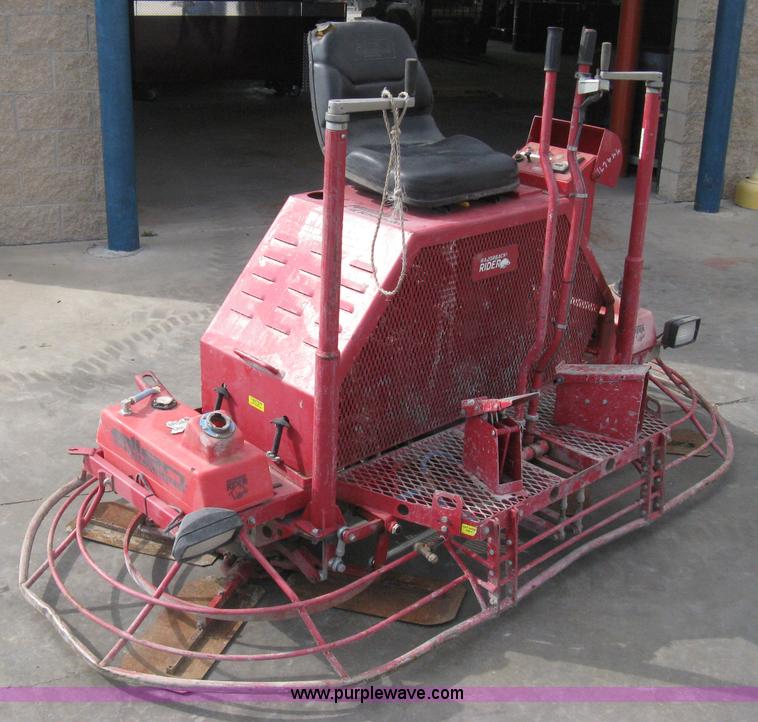 image for item B8101 2002 Razorback Rider Pro 1200 Professional Series ride-on power trowel