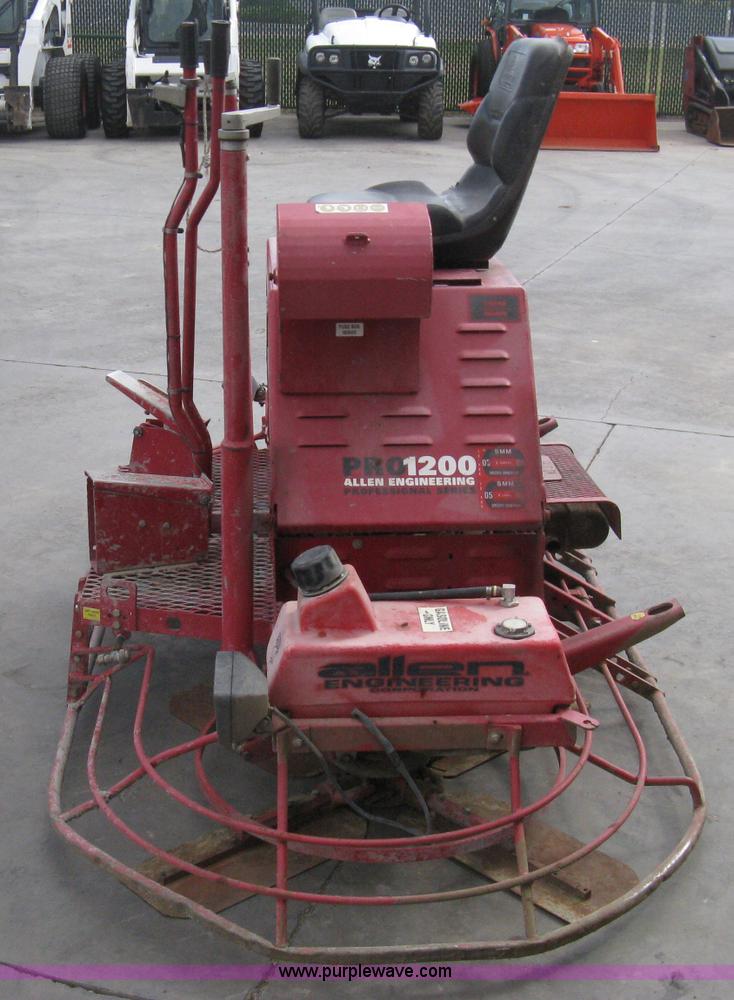 image for item B8101 2002 Razorback Rider Pro 1200 Professional Series ride-on power trowel