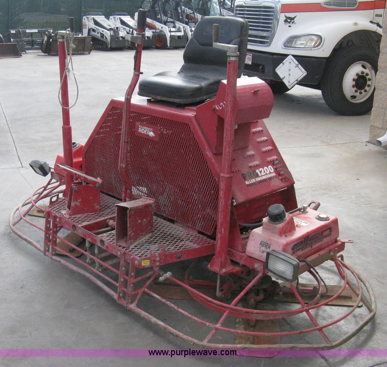image for item B8101 2002 Razorback Rider Pro 1200 Professional Series ride-on power trowel