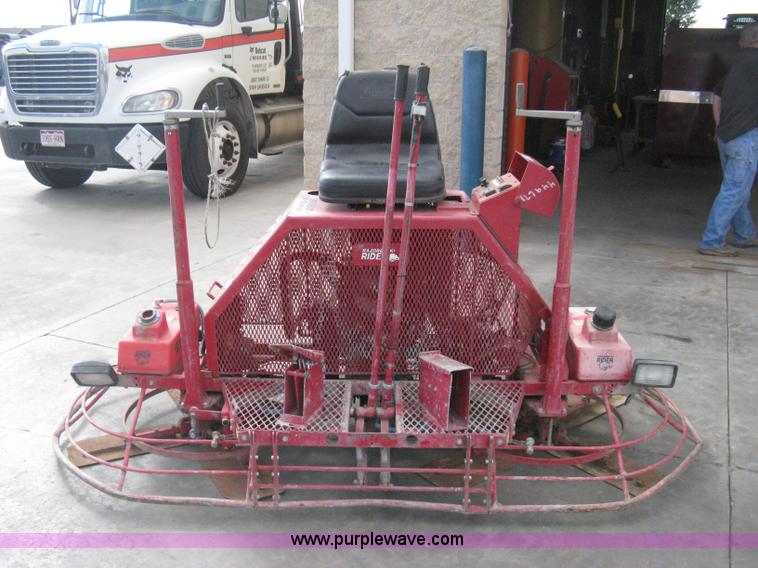 image for item B8101 2002 Razorback Rider Pro 1200 Professional Series ride-on power trowel