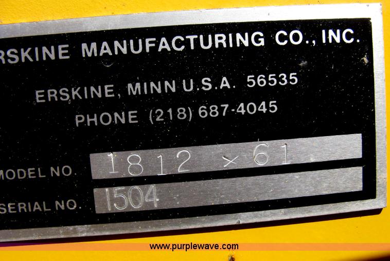 image for item B8105 Erskine 1812 snow blower skid steer attachment