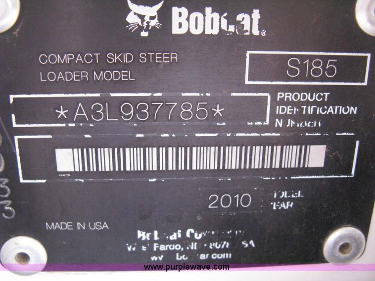 image for item B8108 2010 Bobcat S185 skid steer