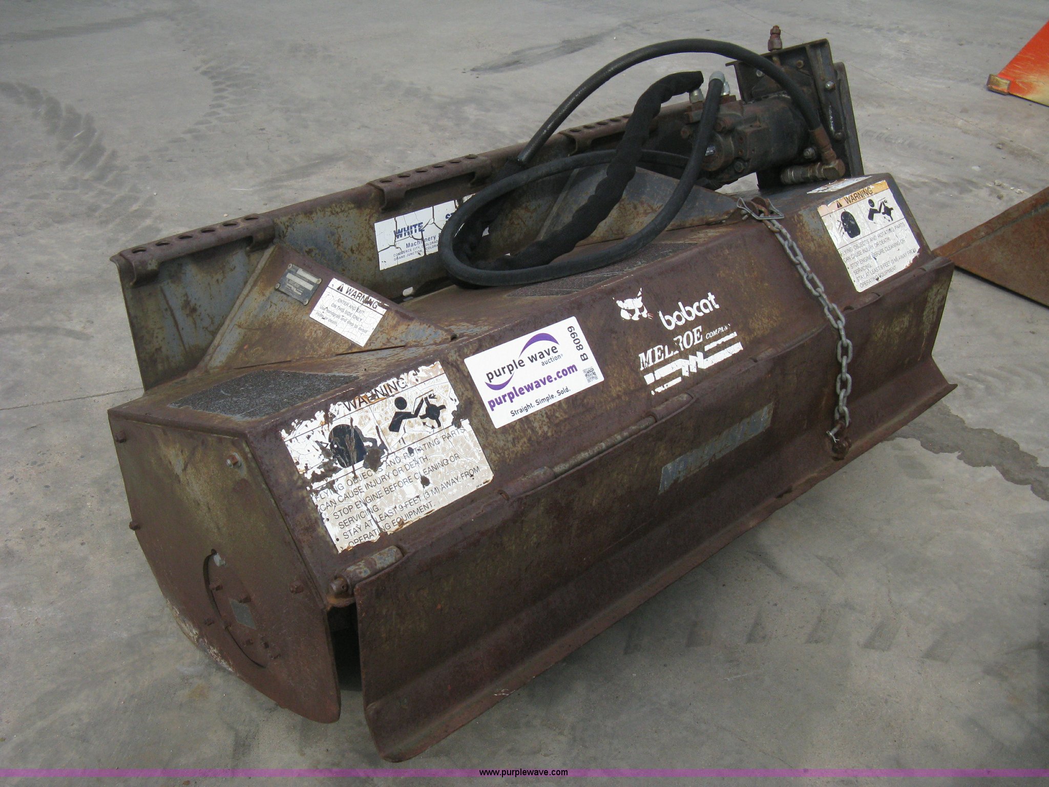 1995 Bobcat skid steer tiller attachment in Parker, CO Item B8099 sold Purple Wave