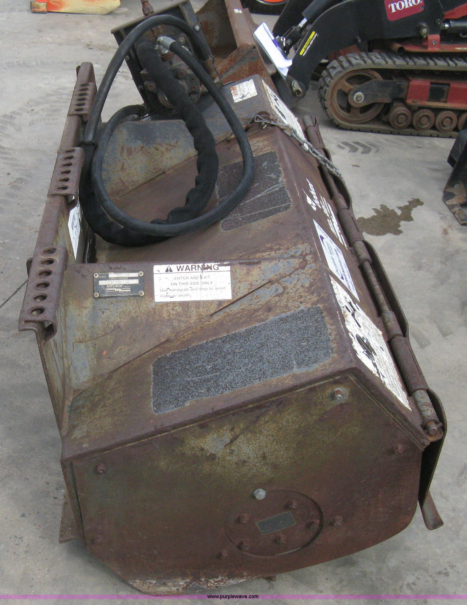 1995 Bobcat skid steer tiller attachment in Parker, CO Item B8099 sold Purple Wave