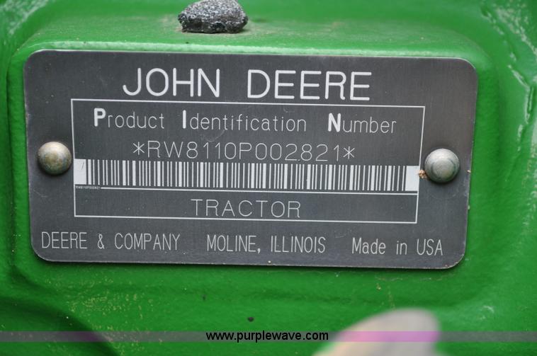 image for item A5982 2000 John Deere 8110 MFWD tractor