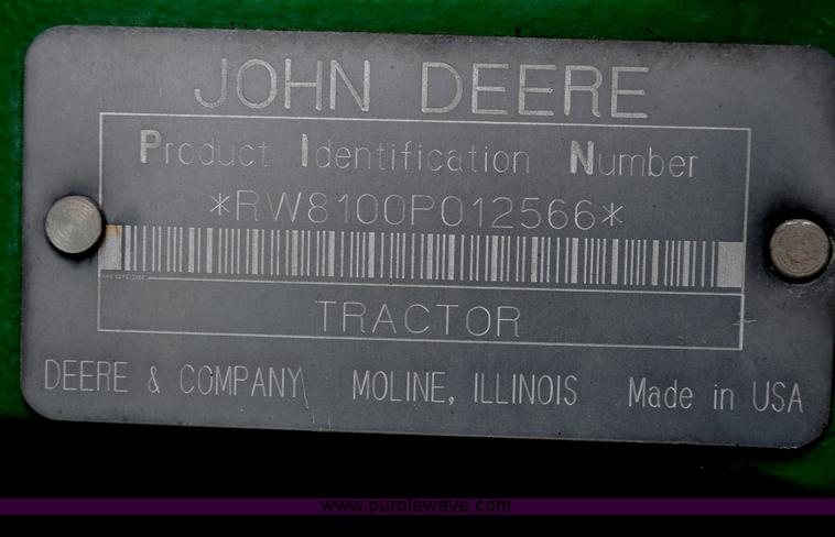 image for item A5984 1997 John Deere 8100 MFWD tractor