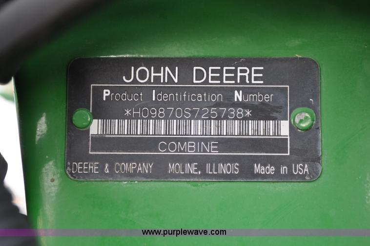 image for item A5994 2008 John Deere 9870 STS combine