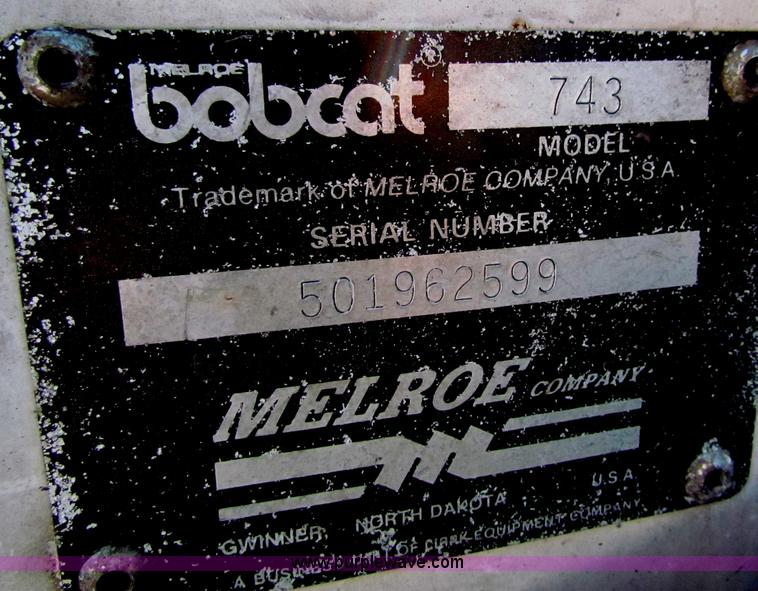 image for item B7459 Bobcat 743 skid steer