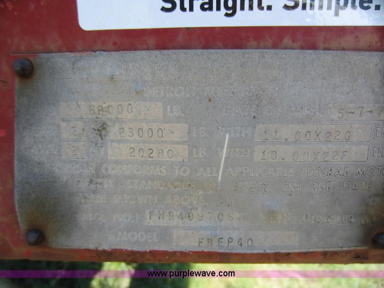 image for item D5644 1973 Hobbs flatbed semi trailer